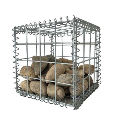 1x1x1m Galvanizli Kaynaklı Gabion Kutusu PE kaplamalı