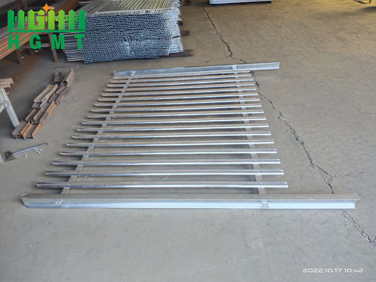 Siyah 3600mm Yükseklik Tubular Çelik Çit Evler için Güvenlik