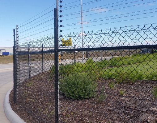 Sıcak Daldırma Galvanizli Pvc Kaplı Zincir Bağlantı Çiti 2.0mm Tel Çapı