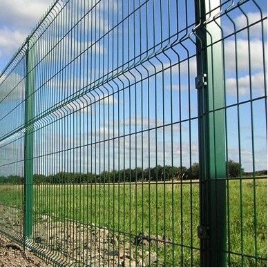 3D Galvanizli V Mesh Güvenlik Çiti PVC Kaplamalı 50 X 200mm