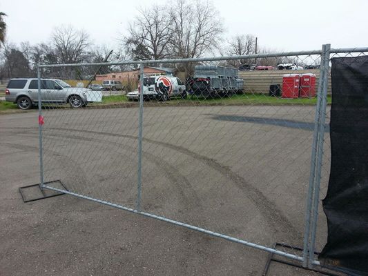 Galvanizli Konut Temp Çit Panelleri 6x12 Depolama için çıkarılabilir