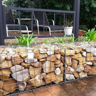 Dayanıklı Paslanmaz Çelik Gabion Tel Ağı 1.8mx0.5mx2m Pvc kaplanmış