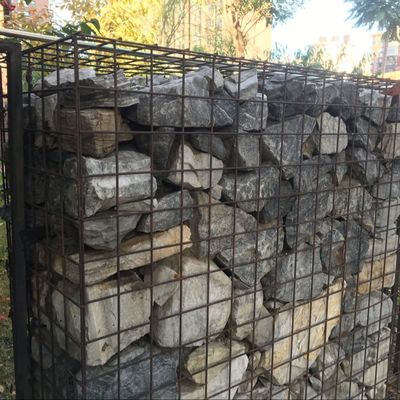 Galvanizli 3mx1mx1m Gabion Tel Ağı Nehir Kıyısı Destek Duvarı İçin