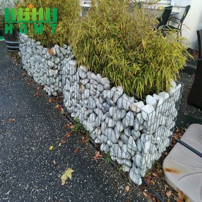 Bahçe Çiti İçin Galvanizli Dokuma Gabion Hasır Sepet Duvar 2 * 1 * 1m