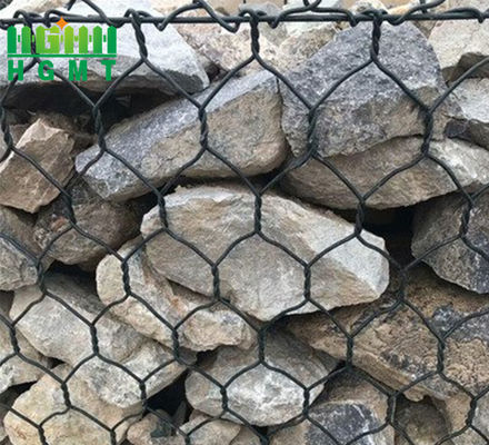 80x100mm Delik Altıgen Gabion Sıcak Dip Galvanize Pvc Plastik Kaplı