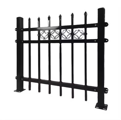 Sıcak satış yeni tasarım siyah kaplamalı galvanizli çelik boru şeklindeki 8 feet bahçe için çelik çit