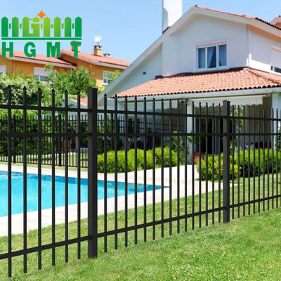 Anti pas galvanizli çelik dövme demir mızrağı üst güvenlik çit paneli