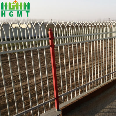 Çelik tüplü bahçe çit 2 metre genişliğinde pekiştirilmiş dayanıklı koruyucu korkuluk