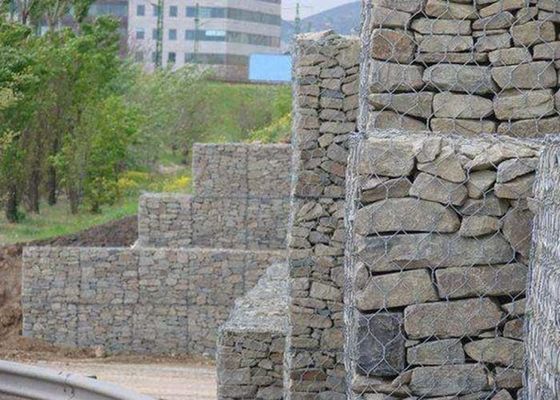 2 metrelik bahçe dekoratif 5mm Gabion Tel örgü sepetleri Fsc