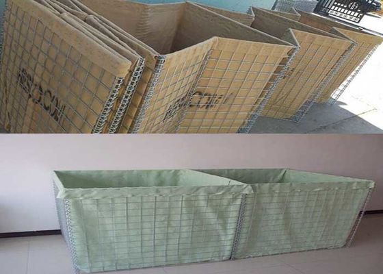 Galvanizli çelik H2.1m HESCO Duvar Eğitme Koruması için Gabyon Duvarı