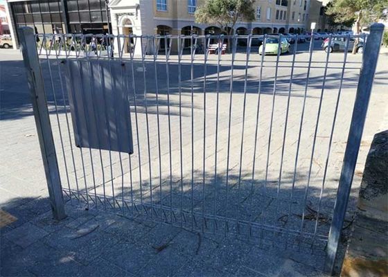 BRC 5mm Roll Top Weld Mesh Çitleri Sıcak Dip Galvanize