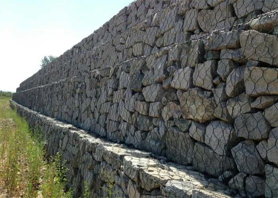 ISO9001 Dikiş Galvanizli H2m Gabion Çit Duvarı Çiftlik Yerinde