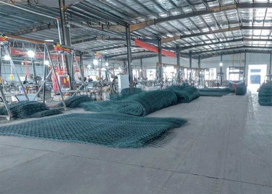 Nehir Kontrol Gabion Tel Ağı 60 * 80mm Çinko Kaplı Gabion Duvar Çit