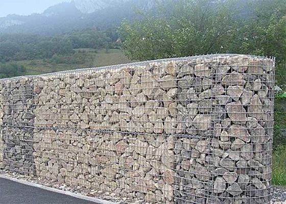H6m Pvc kaplı Gabion Tel Ağı Gabion Taş Duvar Çit