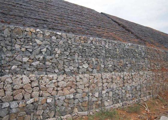 Sıcak Dip Galvanizli Dokumalı 2m Yükseklik Ağı Gabion Sepeler
