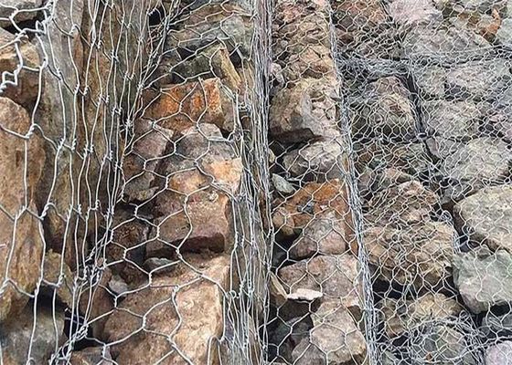 Korrozyona Karşı Hexagonal Gabion Mesh Gabion sepetleri 2mx1mx1m